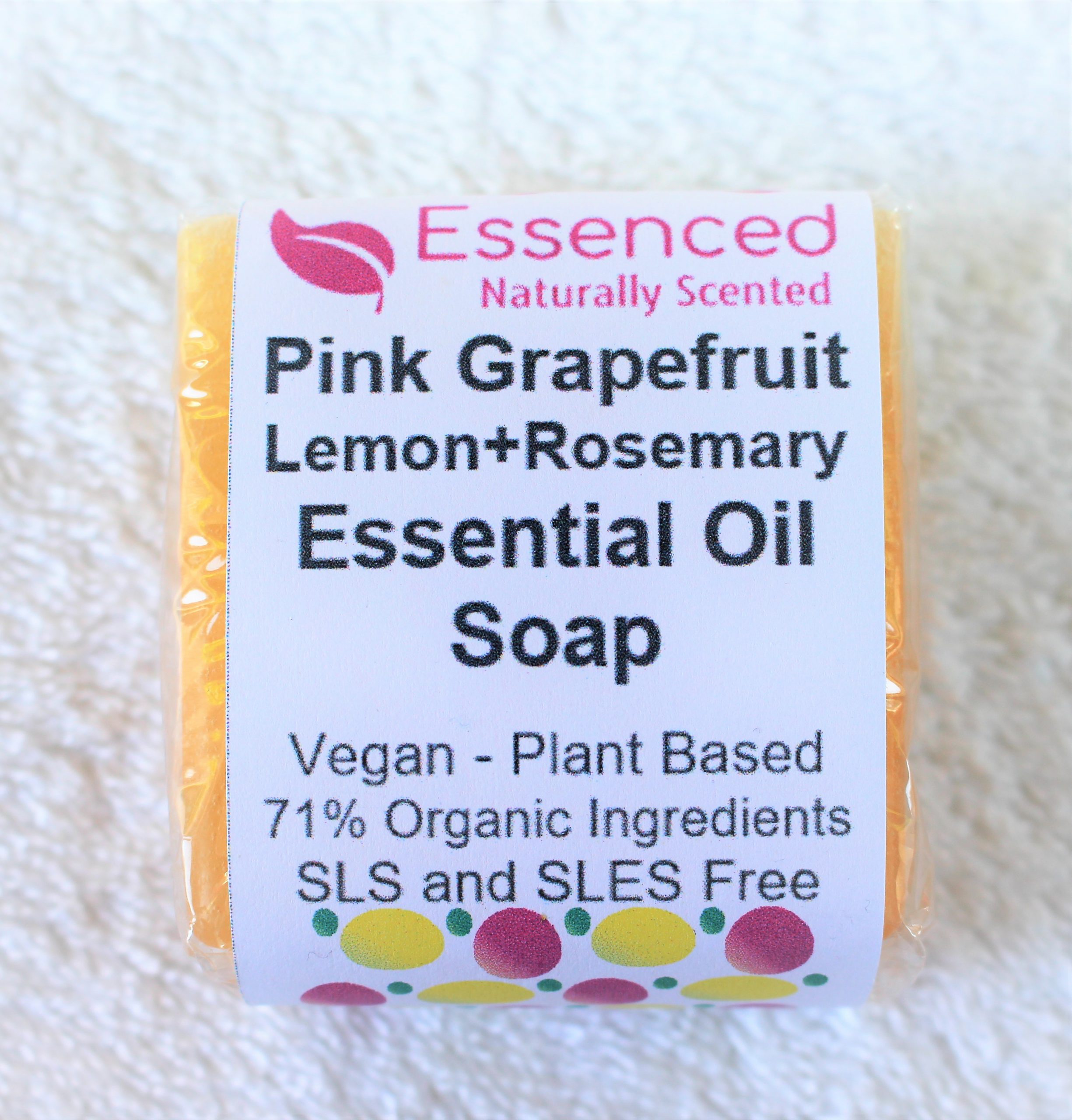 Pink Grapefruit, Lemon and Rosemary Natural Vegan Soap Essenced